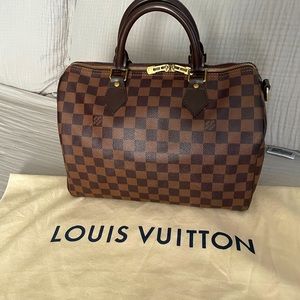 SPEEDY 30 DAMIER EBENE BANDOULIERE